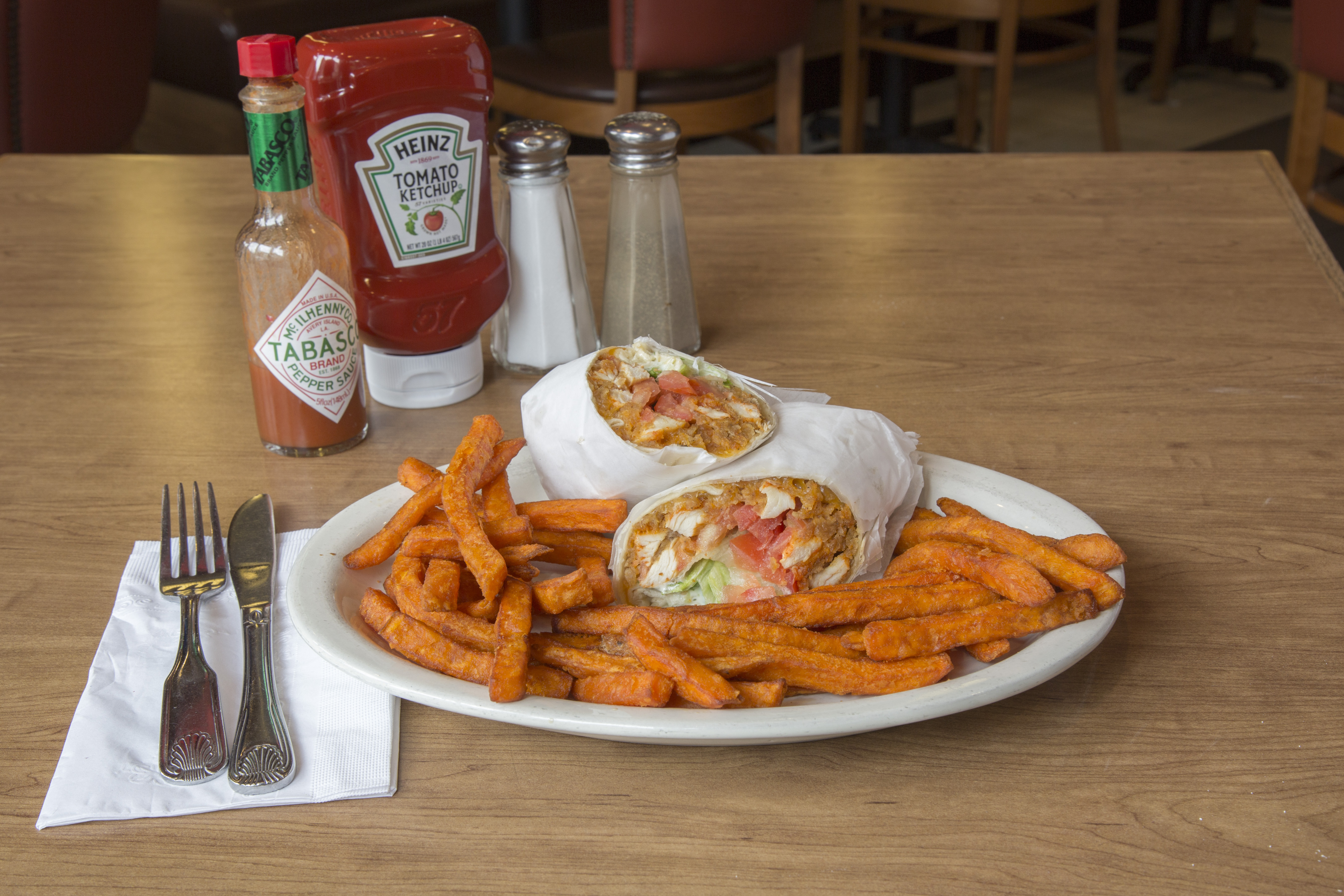 Order Buffalo Chicken Wrap food online from Westway diner store, New York on bringmethat.com