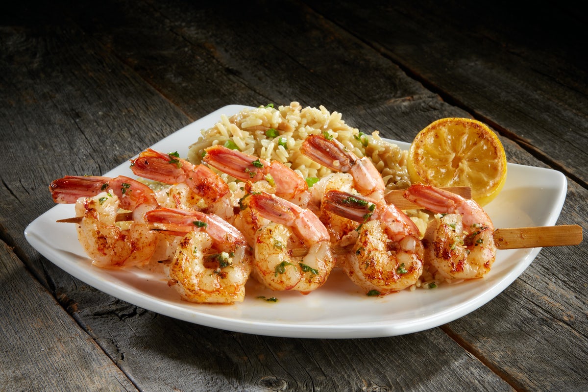 Order Grilled Shrimp Skewers  food online from Sizzler store, Hemet on bringmethat.com