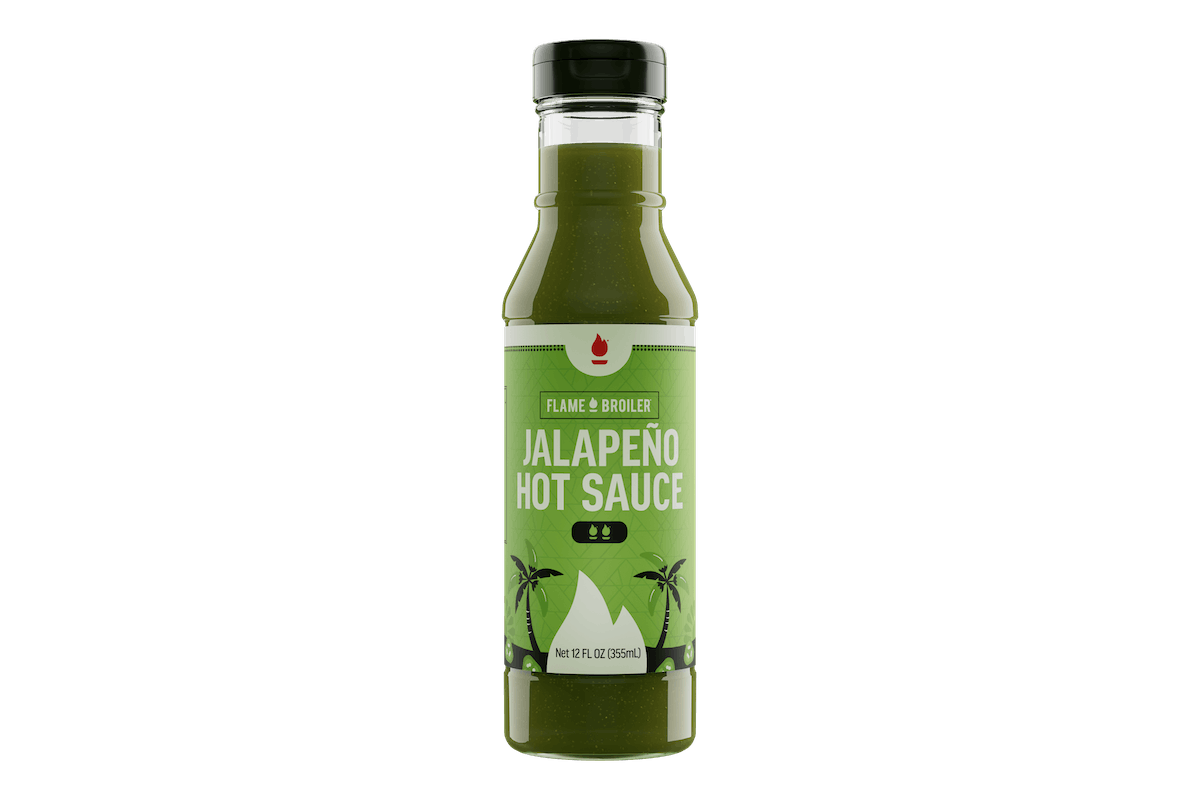 Order Jalapeno Hot Sauce Bottle food online from The Flame Broiler store, Fullerton on bringmethat.com