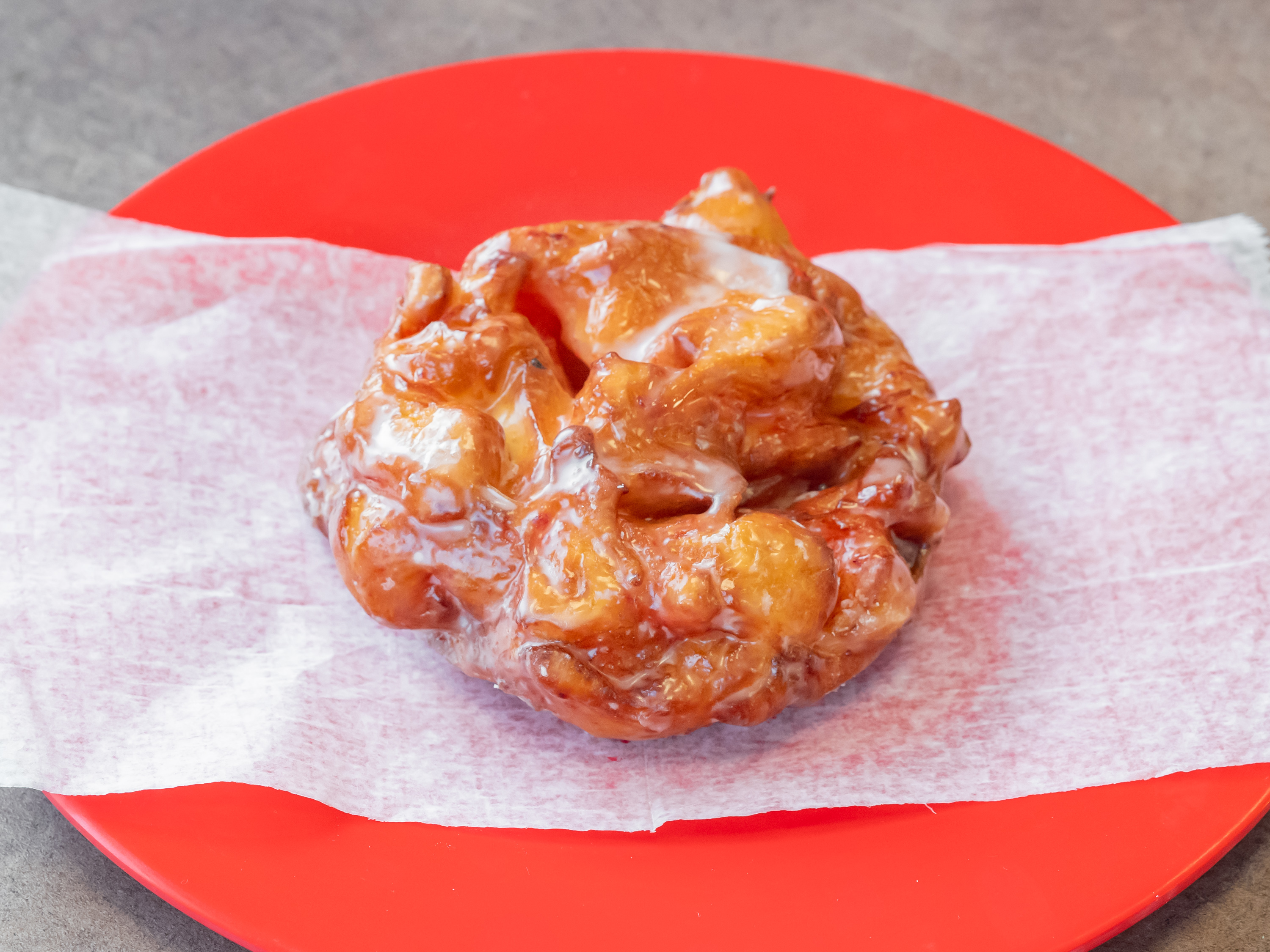 Order 5. Cherry Fritter Donut food online from Donut Chef store, Roseville on bringmethat.com