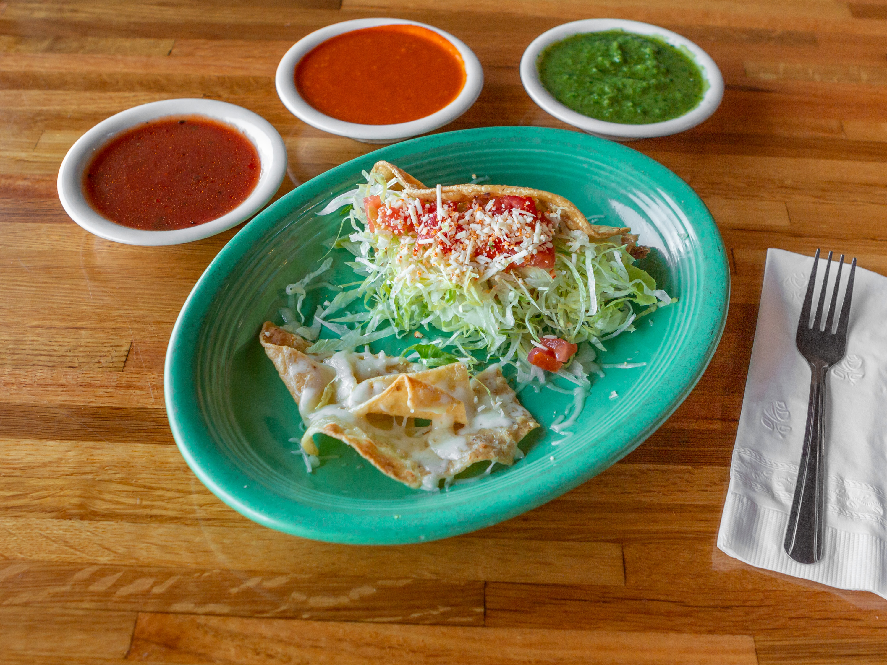 Order Shredded Breast of Chicken Taco food online from Norte Mexican Food store, Carlsbad on bringmethat.com