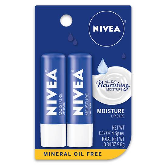 Order Nivea Moisture Lip Care (2 ct) food online from Rite Aid store, Mckinleyville on bringmethat.com