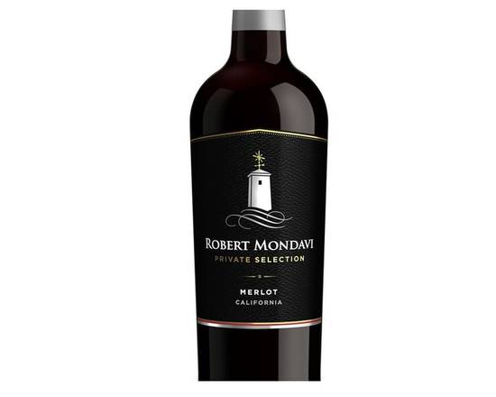 Order Robert Mondavi Private Selection Merlot, 750mL red wine (13.5% ABV) food online from Ogden Wine & Spirit store, Naperville on bringmethat.com