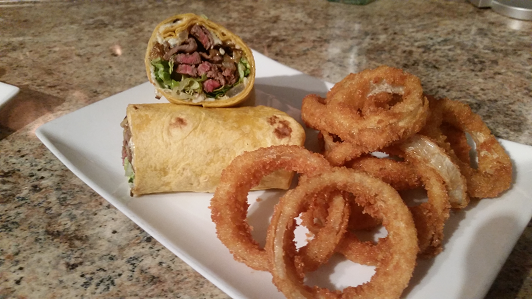 Order Black and Bleu Steak Wrap food online from Brass Buckle store, Conyngham on bringmethat.com