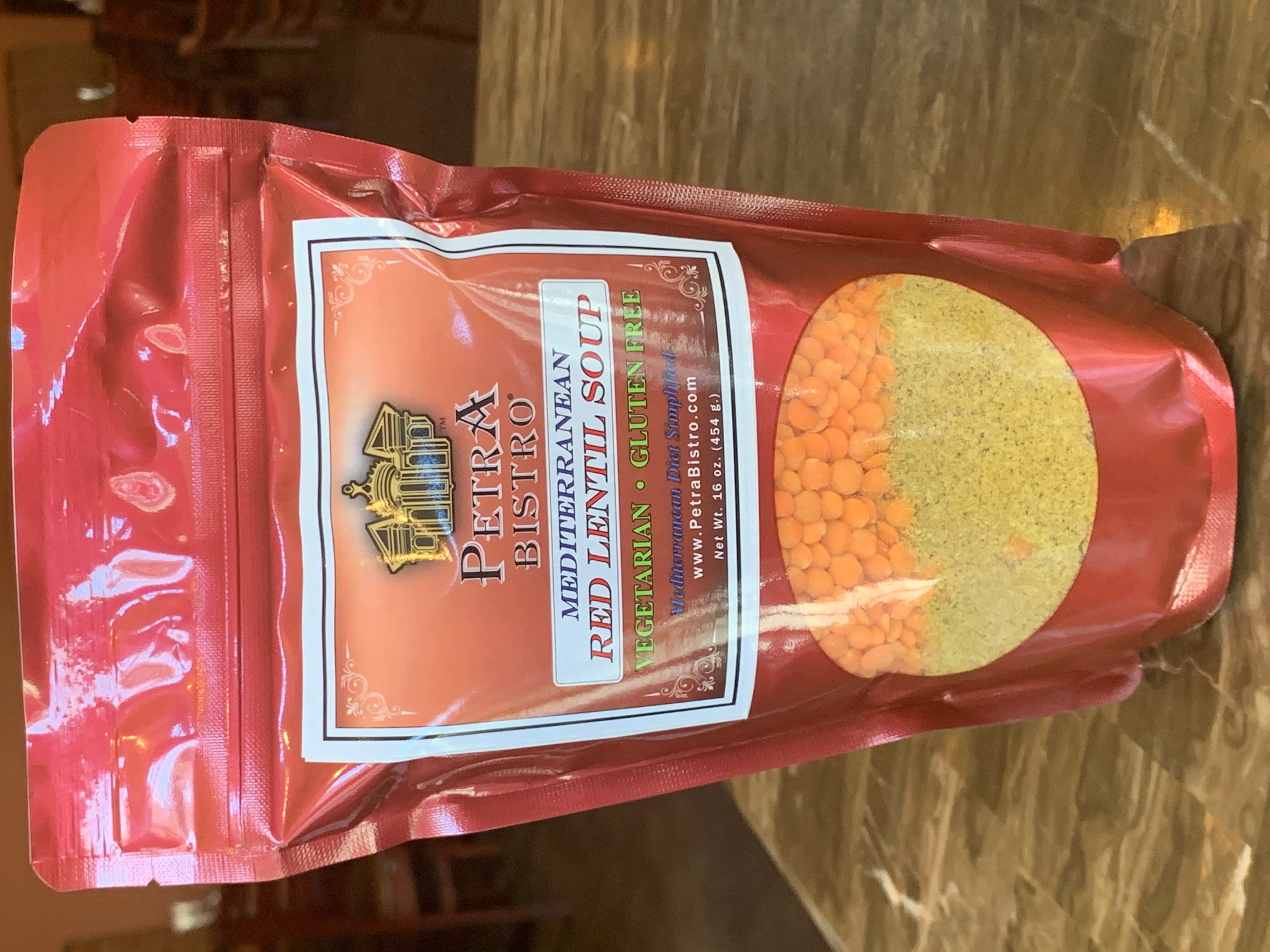 Order Red Lentil Dry Soup food online from Petra Mediterranean Cafe store, Seattle on bringmethat.com