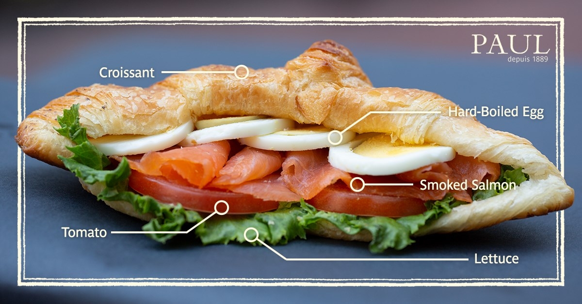 Order Salmon & Egg Croissant food online from Paul French Bakery & Cafe store, Washington on bringmethat.com