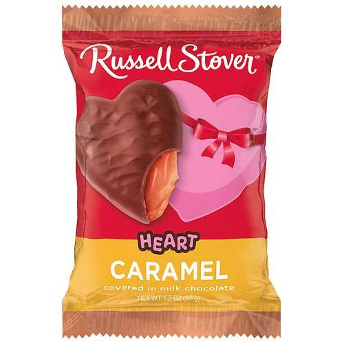 Order Russell Stover Valentine Chocolate Heart Caramel - 1.3 OZ food online from Walgreens store, Daly City on bringmethat.com