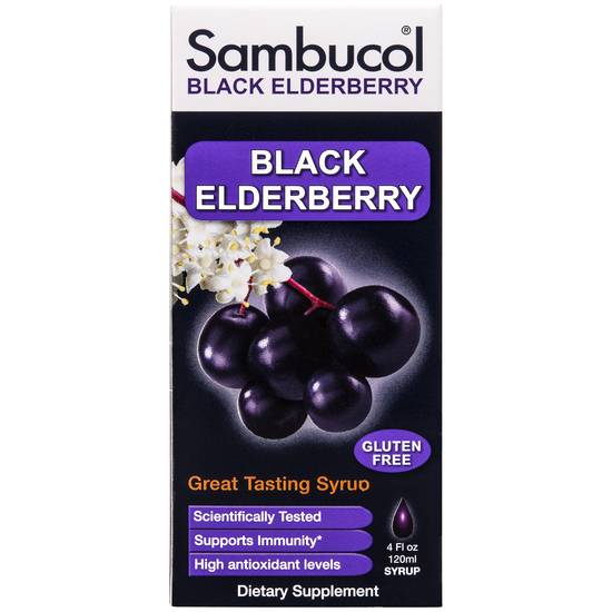 Order Sambucol black elderberry Original Formula Syrup (4 oz) food online from Rite Aid store, Warren on bringmethat.com