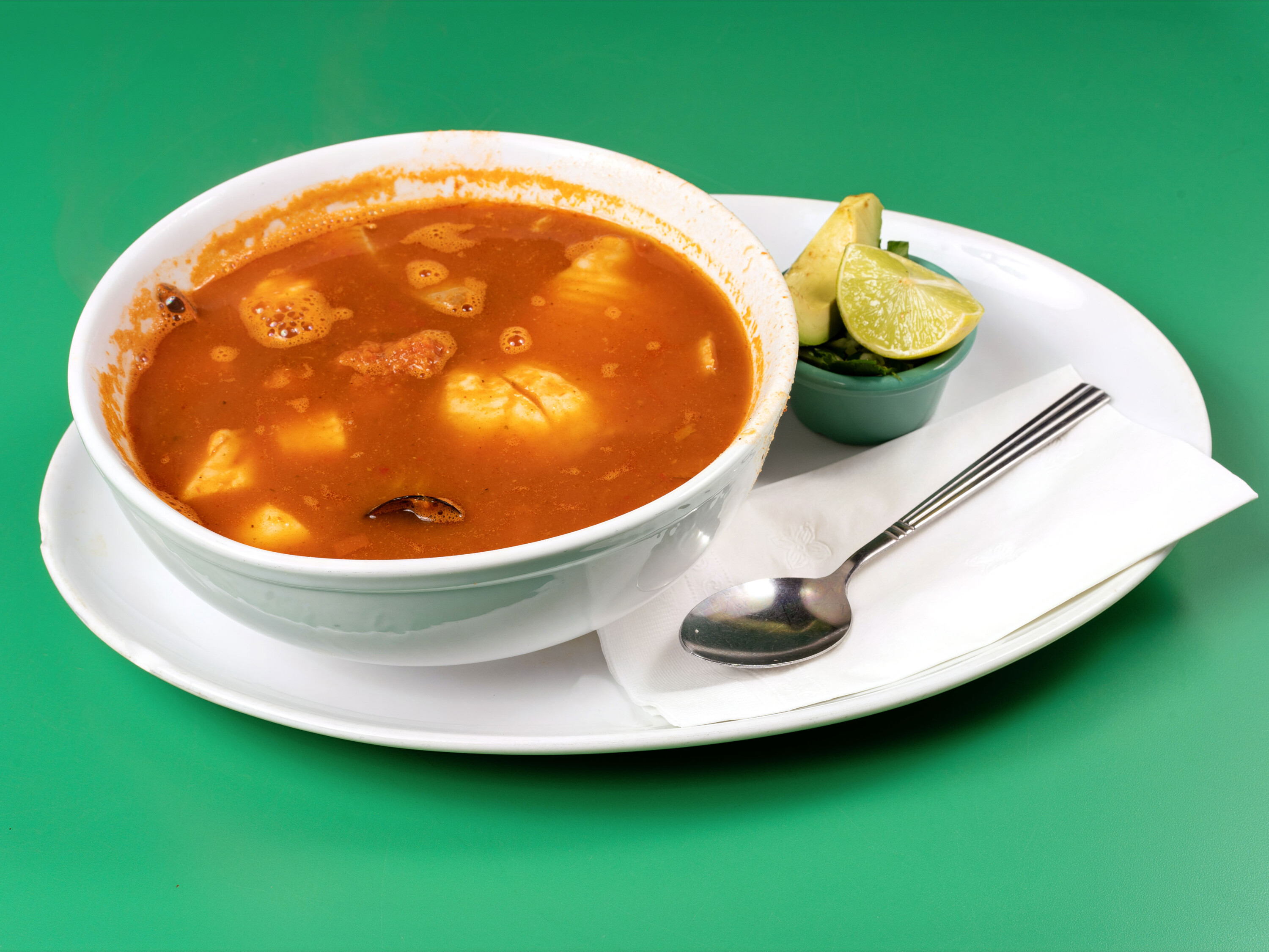 Order Sopa de Mariscos food online from Casa Blanca Mexican Restaurant store, North Billerica on bringmethat.com