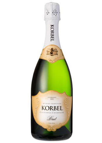 Order Korbel California Brut Champagne 750 ml. food online from Village Wine & Spirits store, Ventura on bringmethat.com
