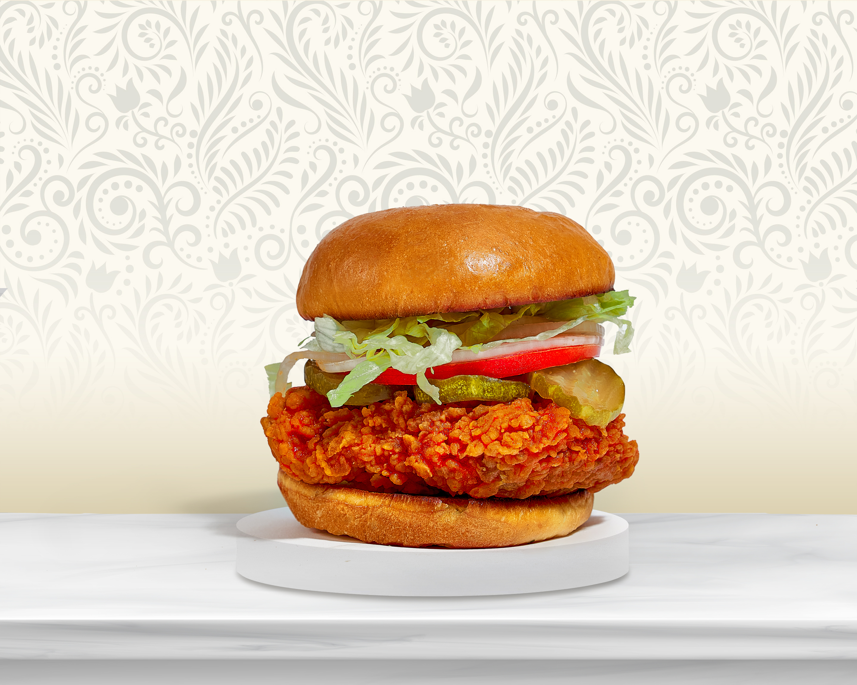 Order Nashville Spicy Fried Chicken Sandwich  food online from Hangover Heaven store, Las Vegas on bringmethat.com