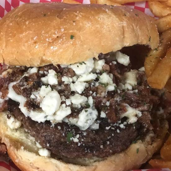 Order Black & Bleu Burger food online from The Pizza Cutters store, Syracuse on bringmethat.com