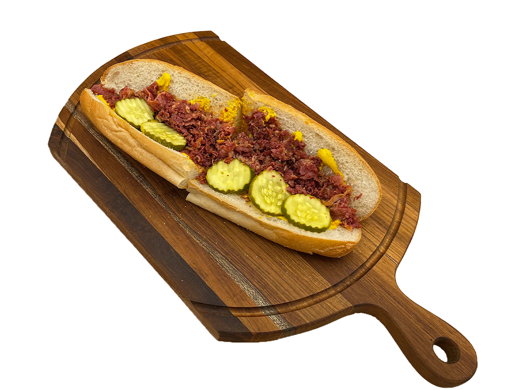 Order Pastrami Sub food online from Land of Pizza Inc store, South Boston on bringmethat.com