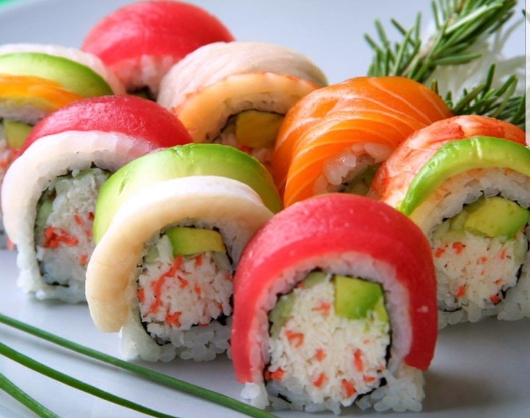 Order Rainbow Roll food online from Love Sushi store, Bakersfield on bringmethat.com