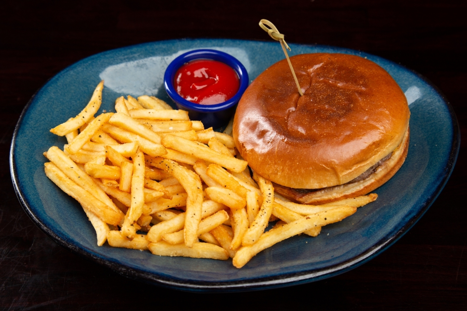 Order Kid’s Burger food online from Hussongs Cantina store, Las Vegas on bringmethat.com
