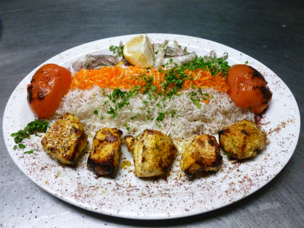 Order Chicken Tawook food online from Cafe Mawal store, Houston on bringmethat.com