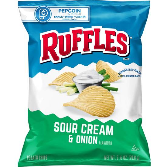 Order Ruffles Sour Cream & Onion food online from IV Deli Mart store, Goleta on bringmethat.com