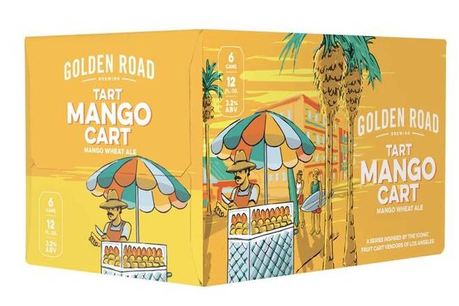 Order Golden Road Mango Cart, 6pk-12oz canned beer (7.0% ABV) food online from Loma Mini Market store, Long Beach on bringmethat.com