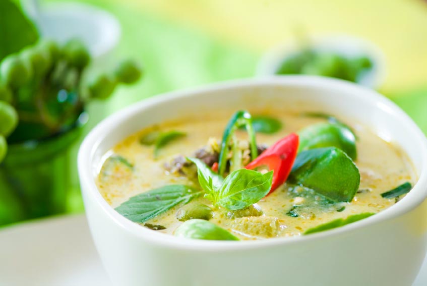 Order Green Curry food online from Tom Kha Thai Asian Bistro store, Fort Collins on bringmethat.com