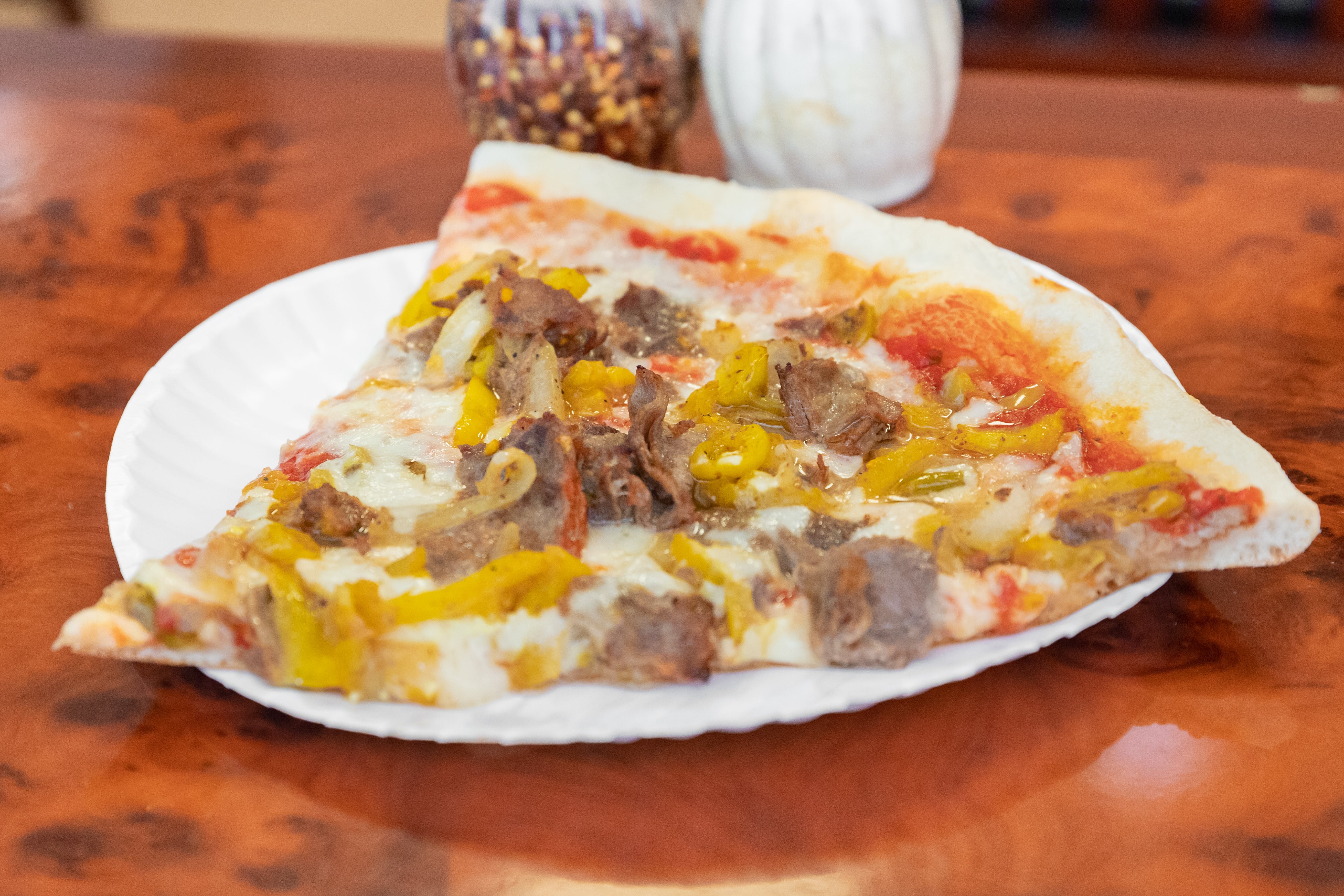 Order German Pizza - Medium 14'' (6 Slices) food online from Little Italy store, Belvidere on bringmethat.com