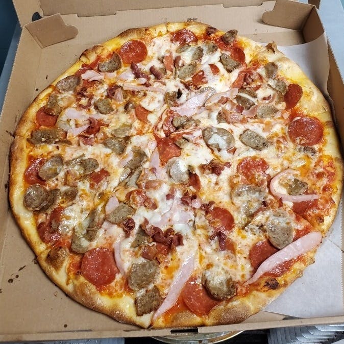 Order Meat Lover Pizza - Small 12" (8 Slices) food online from Livingston Steak & Pizza store, Livingston on bringmethat.com