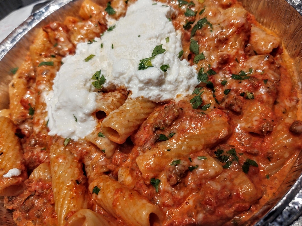Order Rigatoni Bolognese food online from Hartsdale House Of Pizza store, Hartsdale on bringmethat.com