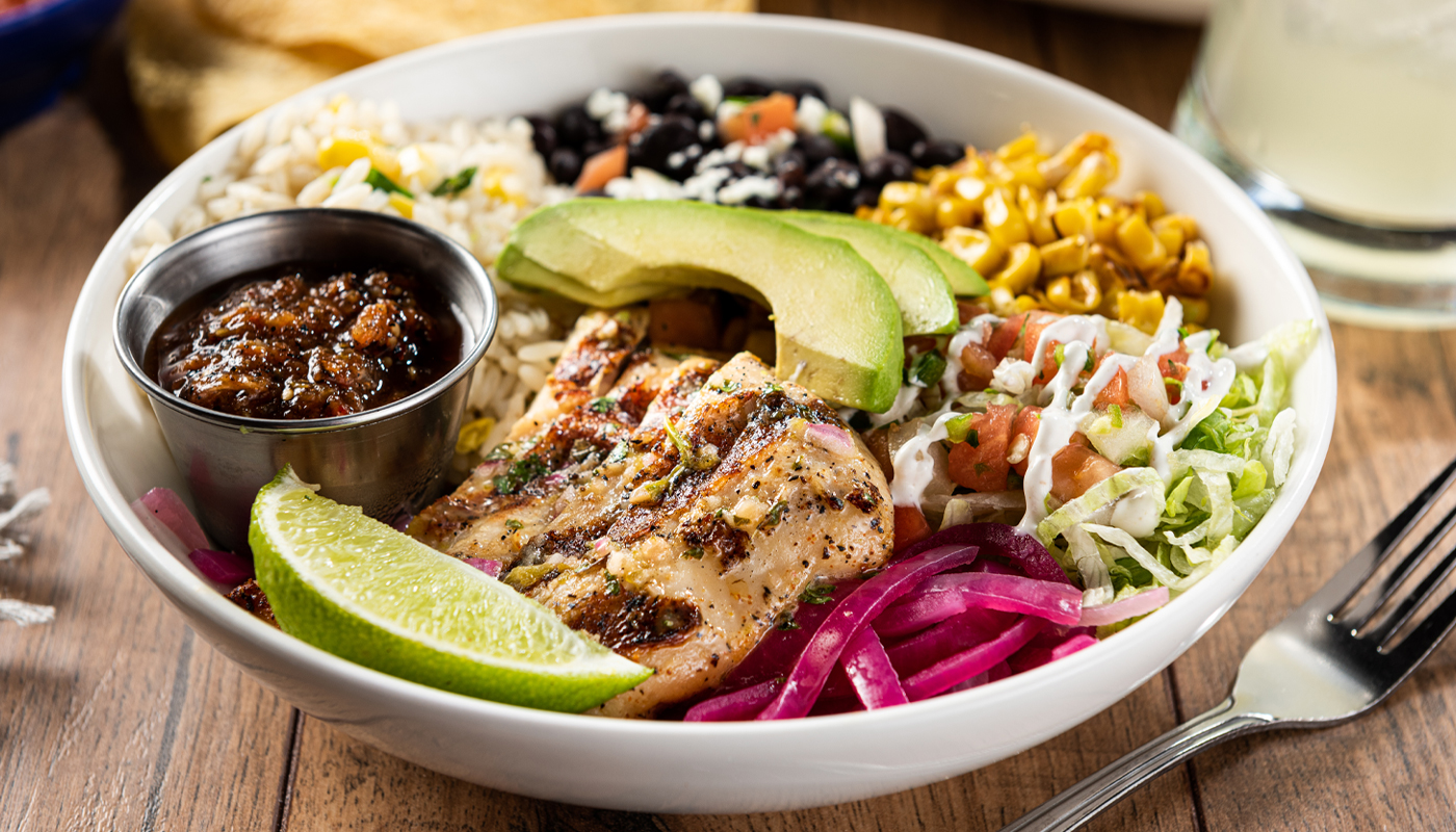 Order Grilled Chicken Border Bowl food online from On The Border store, Las Vegas on bringmethat.com