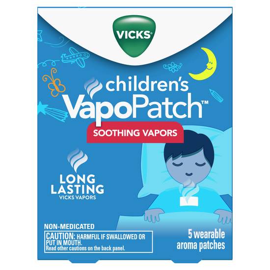 Order Vicks VapoPatch with Long Lasting Soothing Vicks Vapors for Children Ages 6+ (5 ct) food online from Rite Aid store, Mckinleyville on bringmethat.com