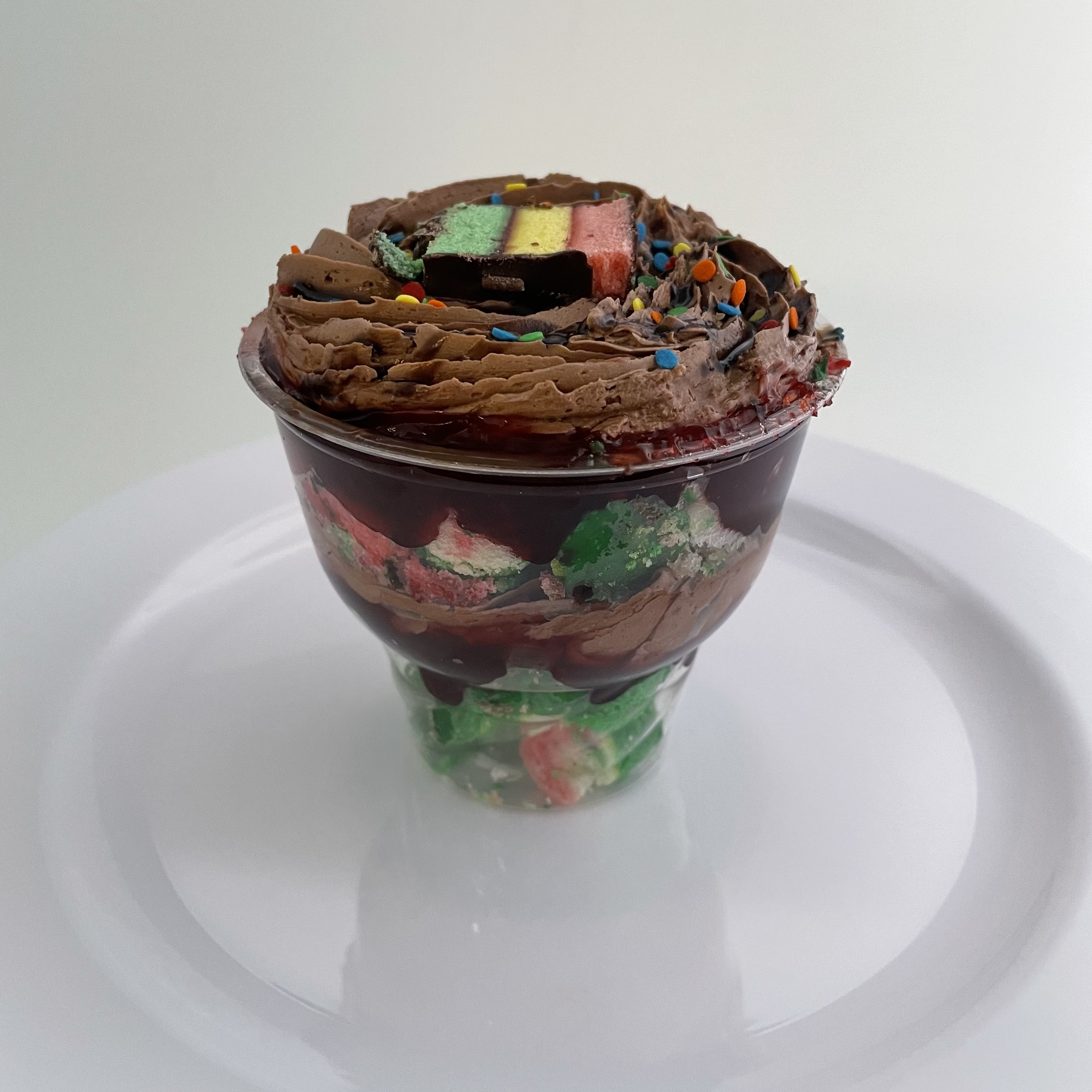 Order Rainbow Sugar Cookie Parfait food online from The House of Cupcakes store, Princeton on bringmethat.com