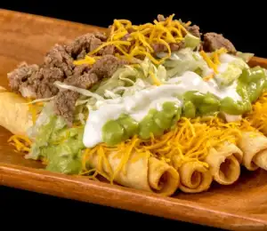 Order 3 Rolled Tacos Chs with Carne Asada food online from Filibertos Mexican Food store, Mesa on bringmethat.com