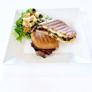 Order Philly Cheese Steak Panini food online from Crave Cafe store, West Hills on bringmethat.com