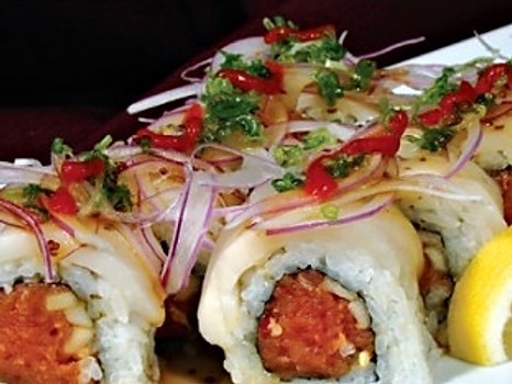 Order FR10. Ono Ono Roll food online from Hoshi Sushi store, Fullerton on bringmethat.com