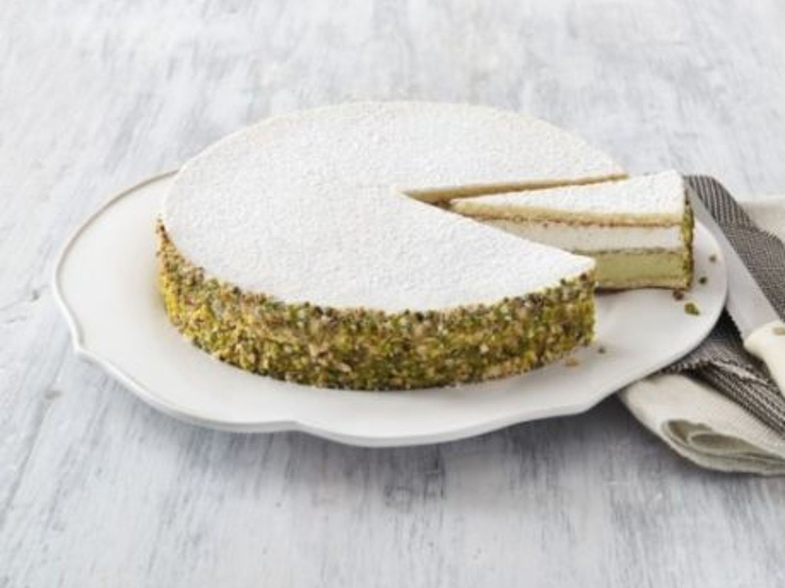 Order Ricotta Pistachio Cake food online from Caffe Nero store, Beverly on bringmethat.com