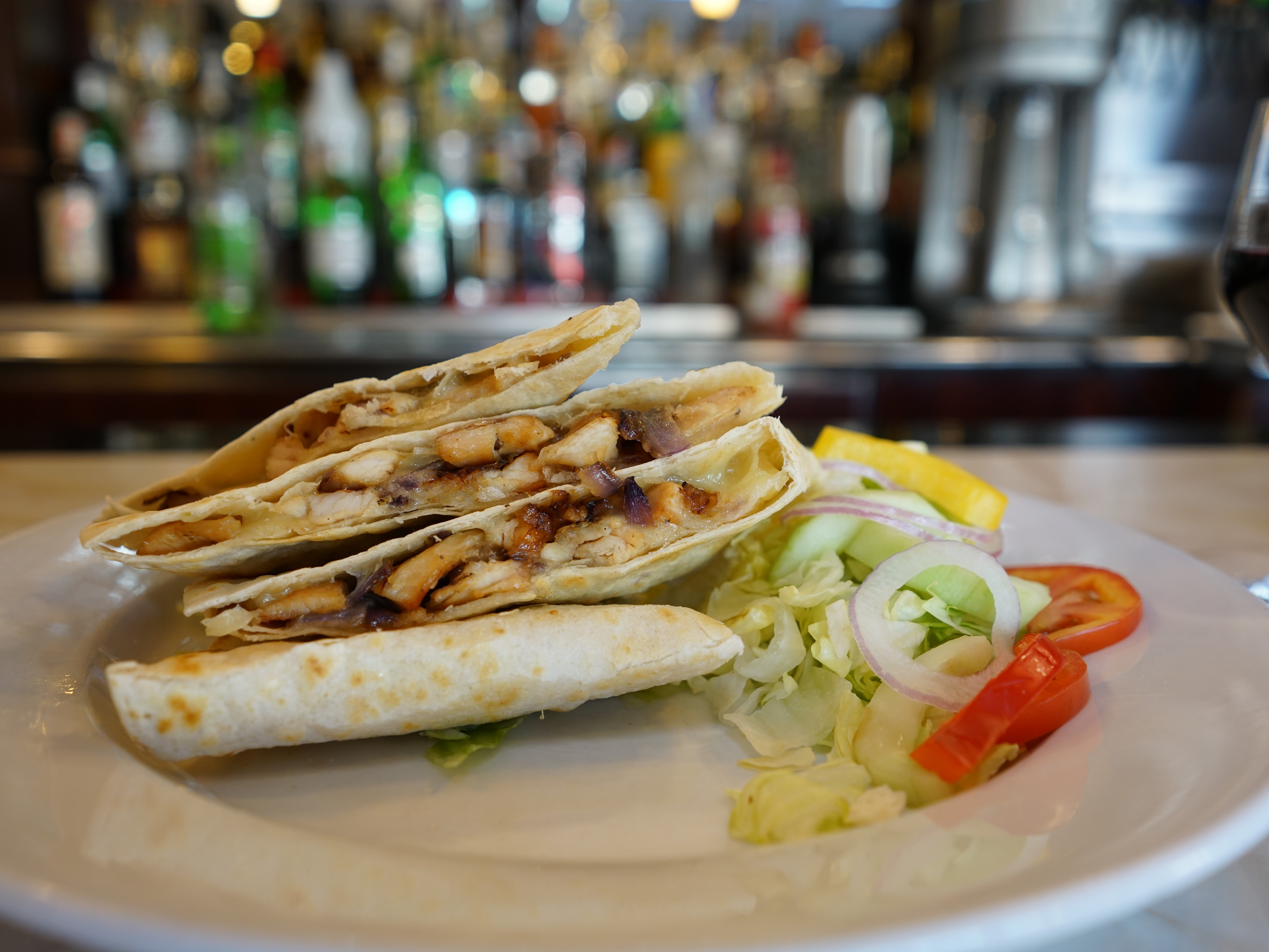 Order Chicken & Cheese Quesadilla  food online from Fountain Diner store, Hartsdale on bringmethat.com
