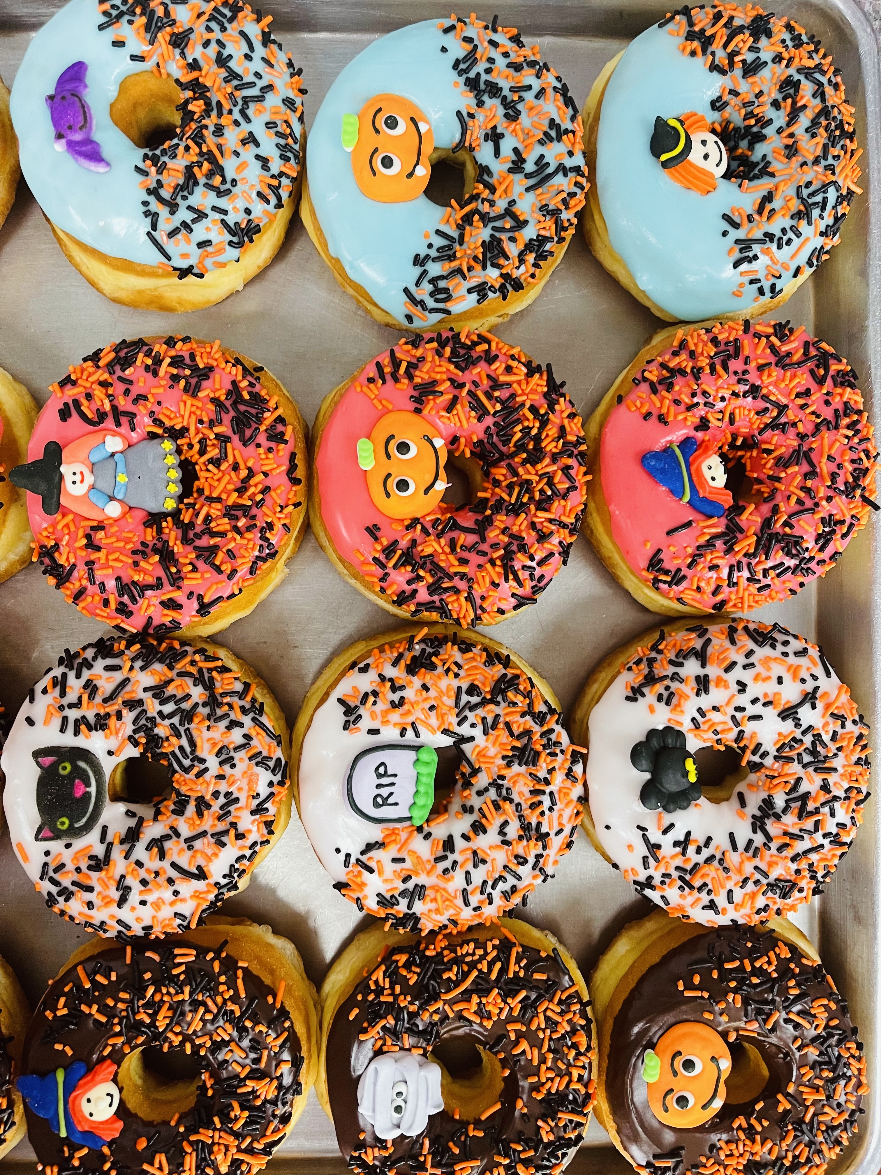 Order One dozen Halloween donuts  food online from Jc Donuts store, Aliso Viejo on bringmethat.com