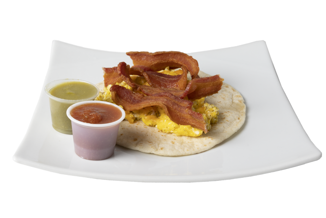 Order Bacon, Egg, & Cheese Breaskfast Taco food online from Lone Star Market store, Humble on bringmethat.com