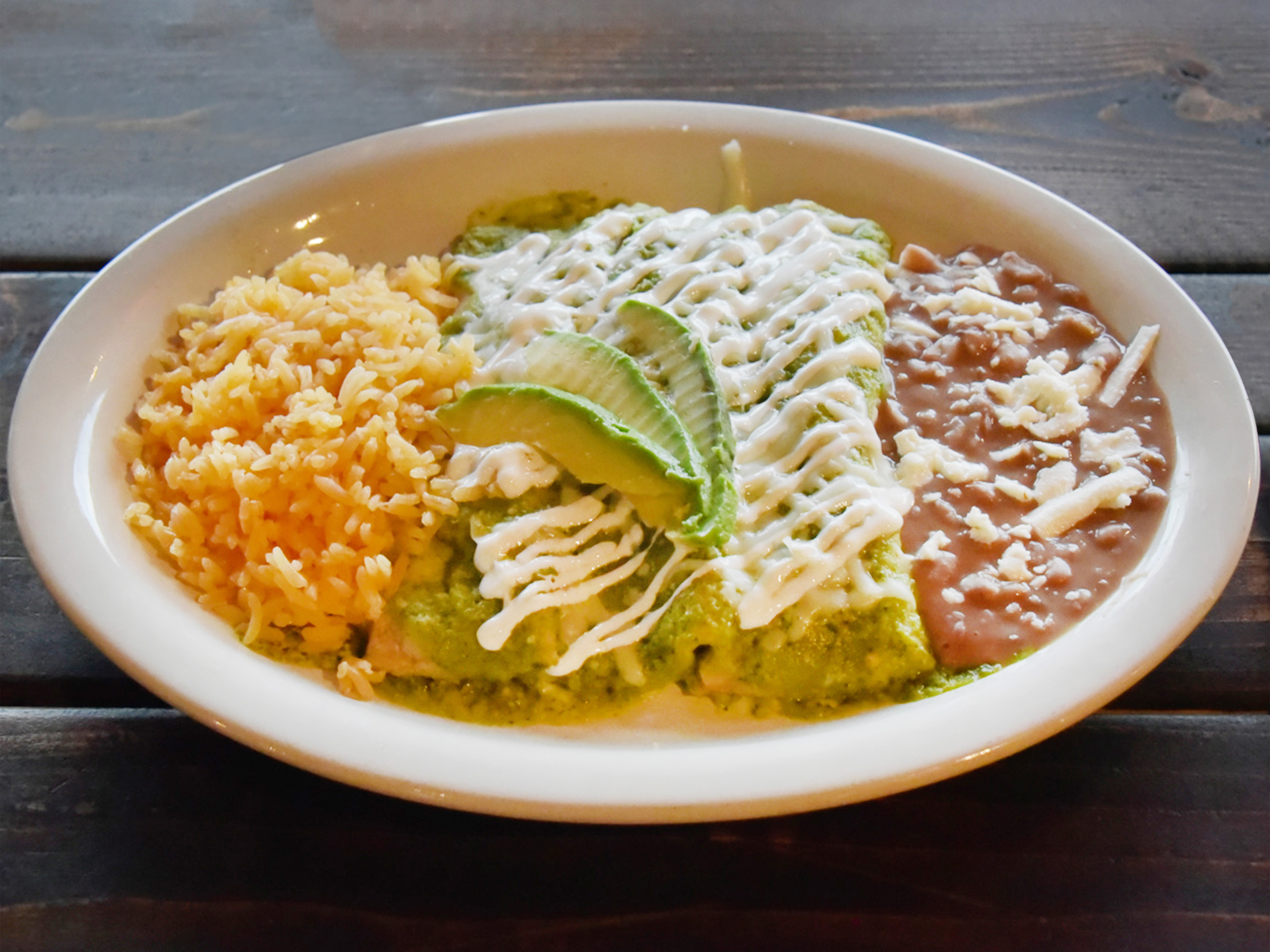 Order Enchiladas Verdes food online from Tapatios Cocina Mexicana store, Madison on bringmethat.com
