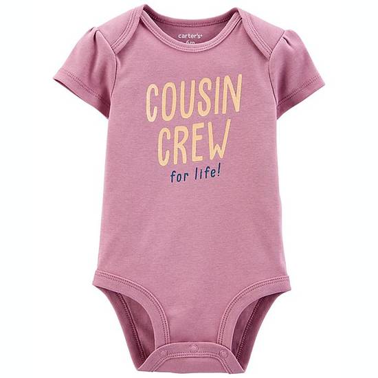 Order carter's® Size 18M "Cousin Crew For Life" Original Bodysuit in Purple food online from Bed Bath & Beyond store, Lancaster on bringmethat.com