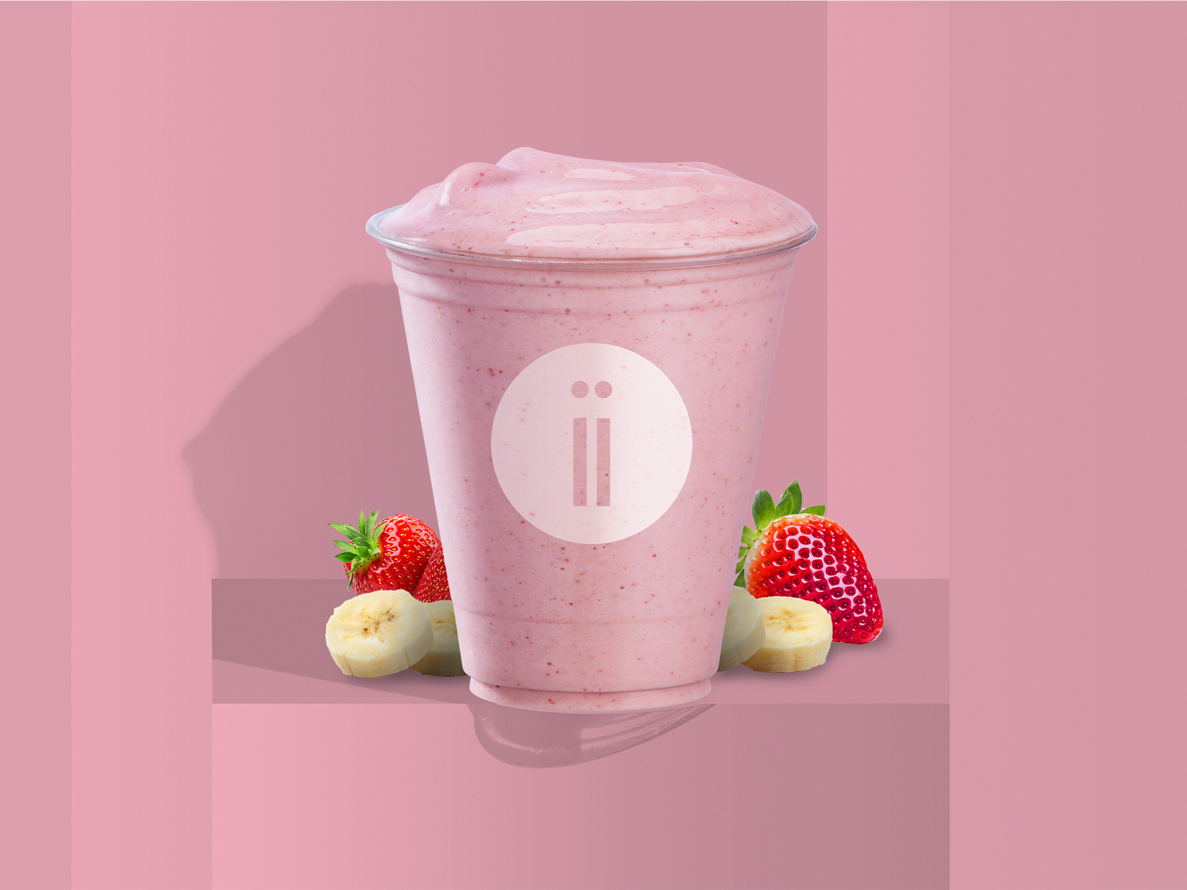 Order 12 oz. Strawberrii Banana Smoothie food online from Freshii store, Cranberry Township on bringmethat.com