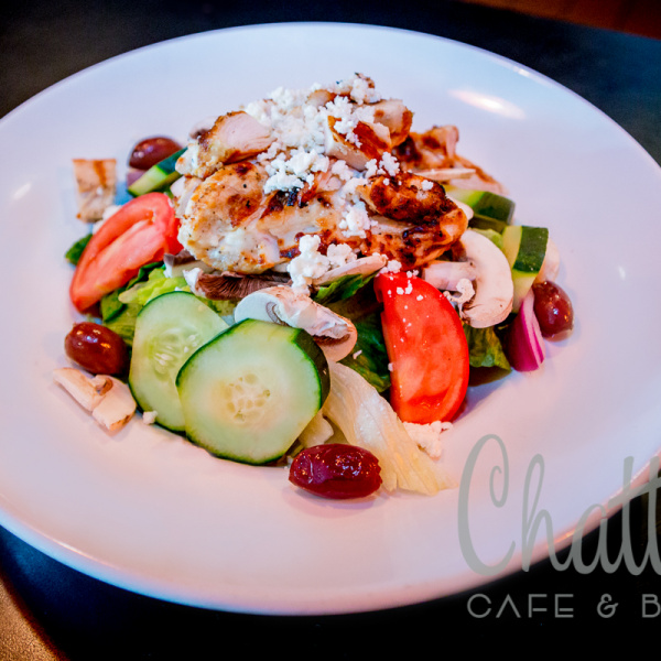 Order Greek Salad food online from Chatter's Cafe & Bistro store, Houston on bringmethat.com