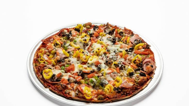 Order Super Pie-Large food online from Carbone's Pizzeria store, Woodbury on bringmethat.com