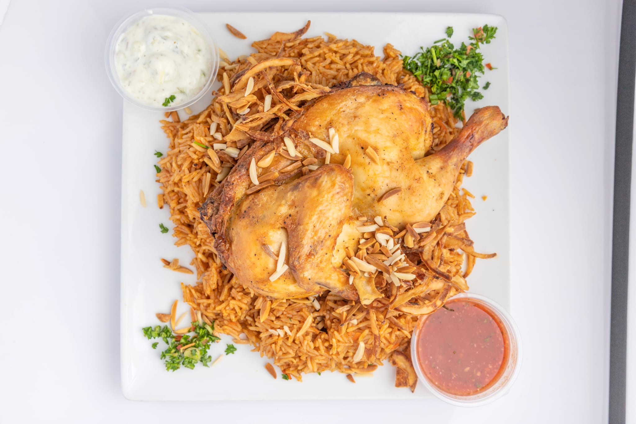 Order Chicken Kabsa Specialty Entree food online from Cairo Restaurant & Cafe store, Anaheim on bringmethat.com