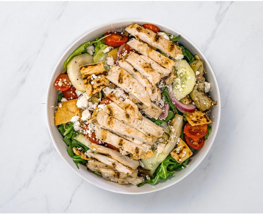 Order Greek Chicken Salad - New! food online from Jack Urban Eats store, Davis on bringmethat.com