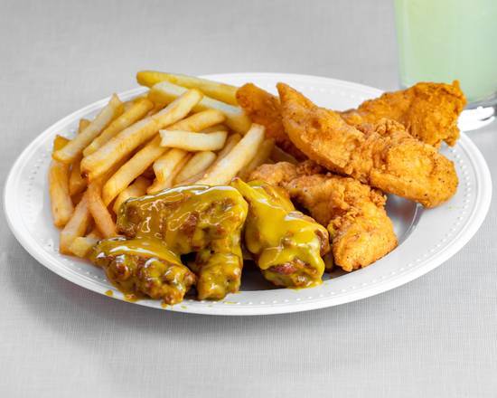 Order Chicken Tenders (3 pcs) and Wings (5 pcs)  food online from Wings R King Express store, Birmingham on bringmethat.com