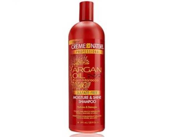 Order Creme of Nature Argan Oil Sulfate Free Moisture & Shine Shampoo 20 fl oz  food online from iDa Beauty Supply Store store, Middletown on bringmethat.com