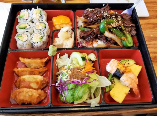 Order Beef Bento food online from Fujiyama Hibachi & Sushi store, McAllen on bringmethat.com