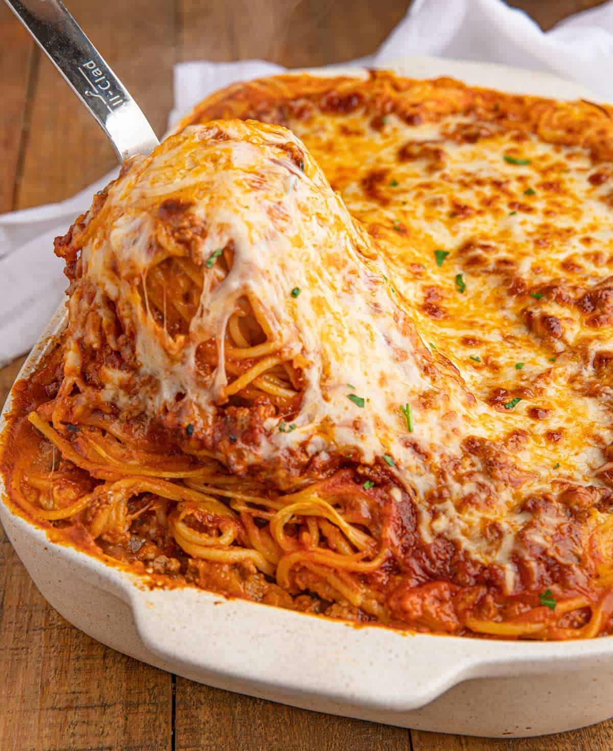 Order Baked Spaghetti - Pasta food online from Positanos Pizza store, Chicago on bringmethat.com