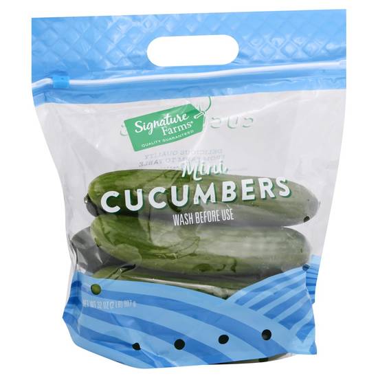 Order Signature Farms · Mini Cucumbers (32 oz) food online from Safeway store, Grass Valley on bringmethat.com