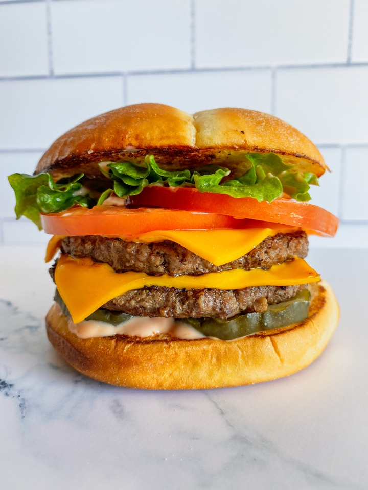 Order Double Cheeseburger food online from Fanci Freez store, Meridian on bringmethat.com