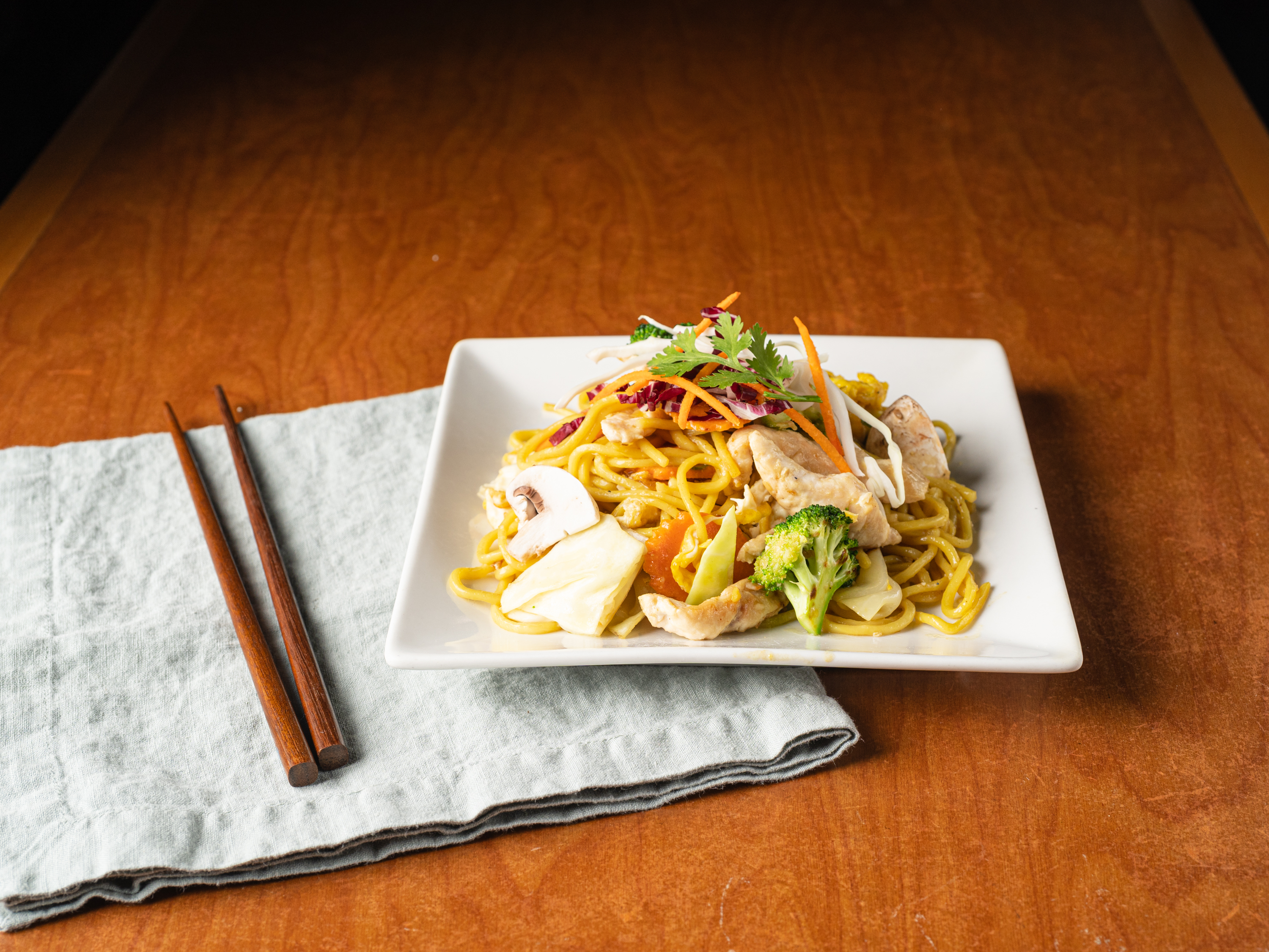 Order Buddha Chow Mein Noodles food online from Buddha Cafe store, Boulder on bringmethat.com